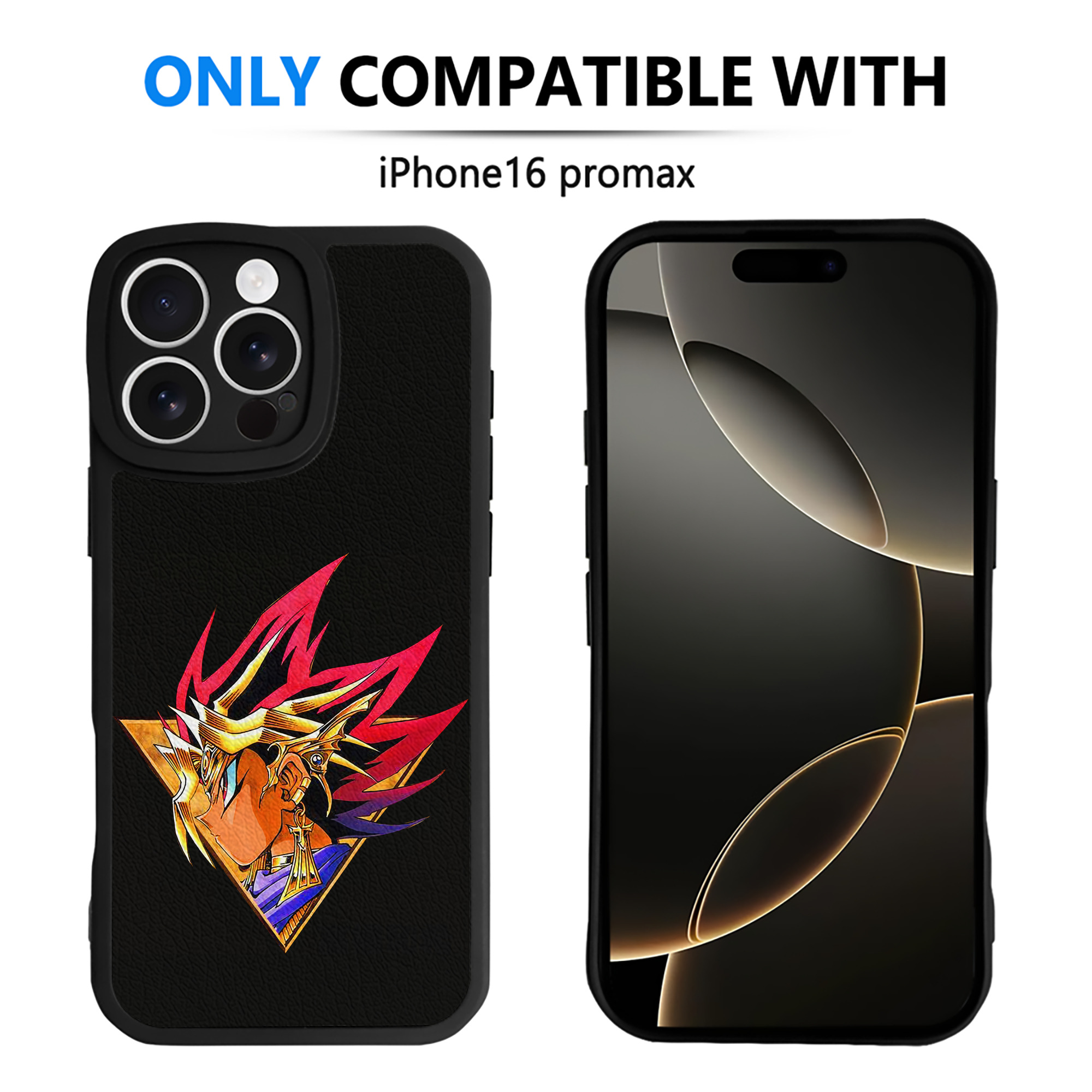 （画像用） 遊☆戯☆王 Yu-Gi-Oh! 【iPhone 16シリーズ対応】シリコンスマホケース（レザー調） 材質：シリコン